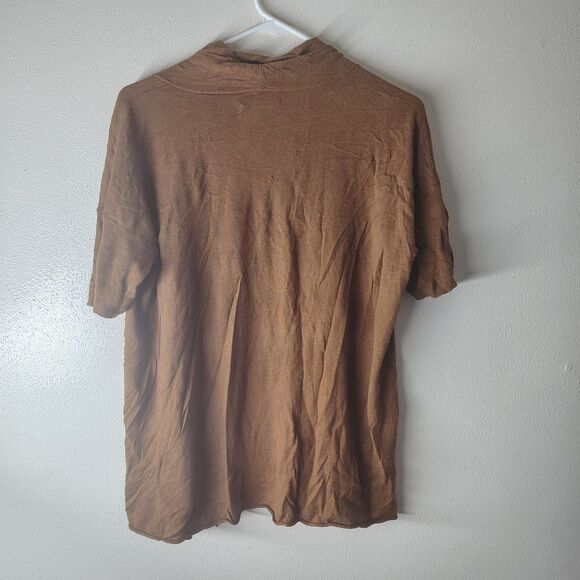 Old Navy Womens Cardigan Sweater Sz L Brown Lightweight Open - Picture 4 of 4